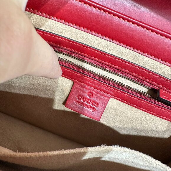 Gucci Tri-Color Leather Queen Bees Top Handle Shoulder Bag Crossbody - Picture 9 of 9